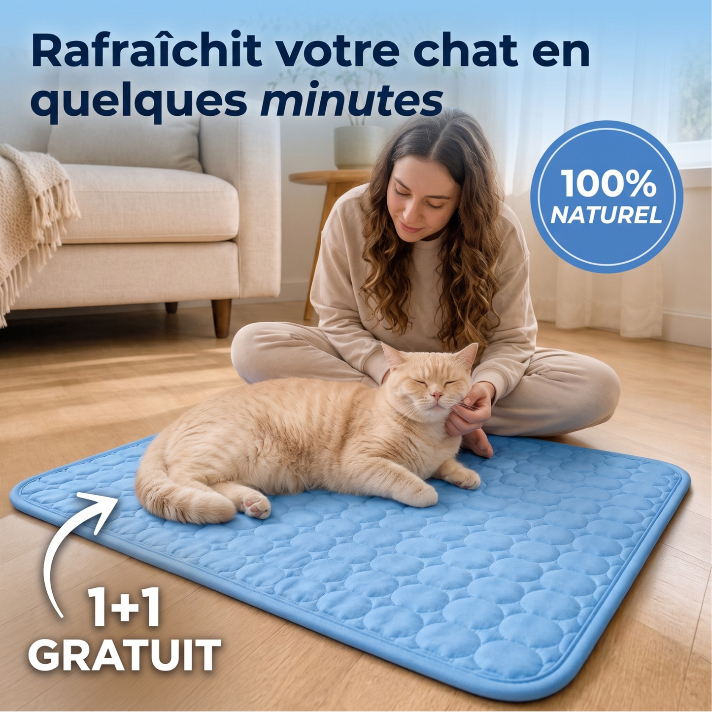 Fraisia Design – Tapis Rafraîchissant pour Chat (1+1 offert)