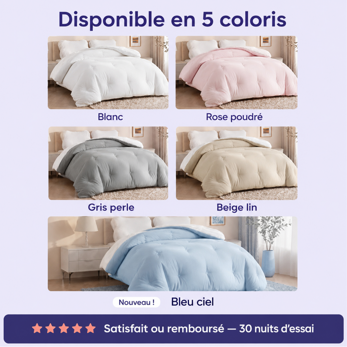 Couette Nuage 2X™ – Ultra-gonflante et thermorégulante
