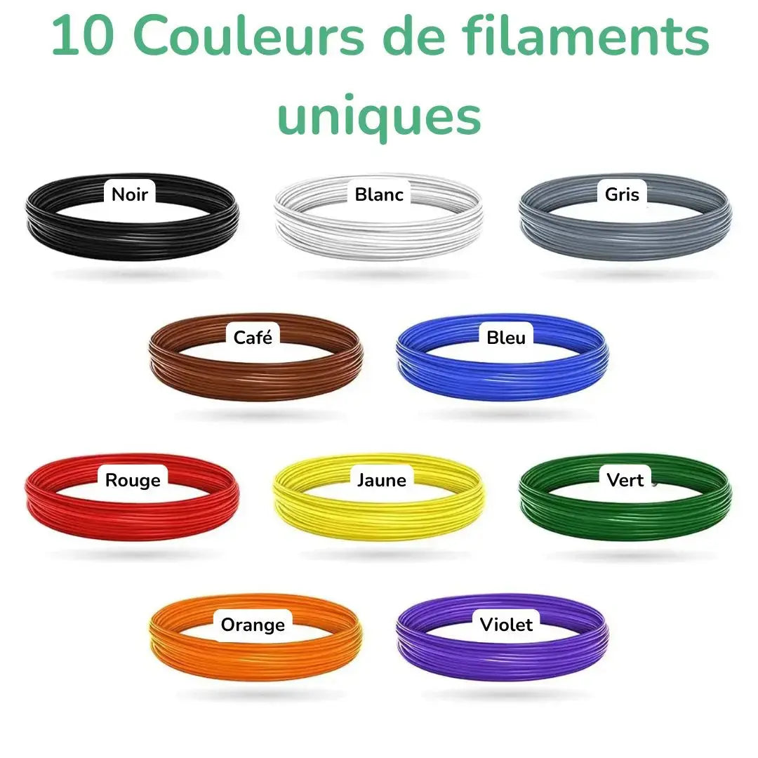 Recharge 100 mètres de filaments PLA multicolores pour stylo 3D
