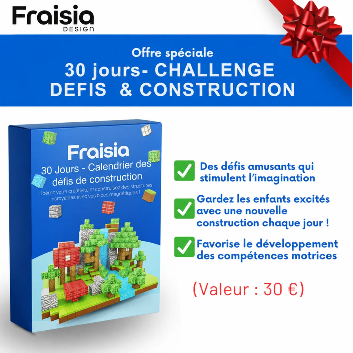 Offre spéciale : calendrier 30 jours de défis de construction offert