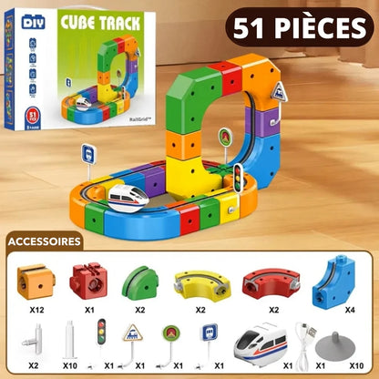 Coffret 51 pièces + 1 petit train offert : contenu et accessoires