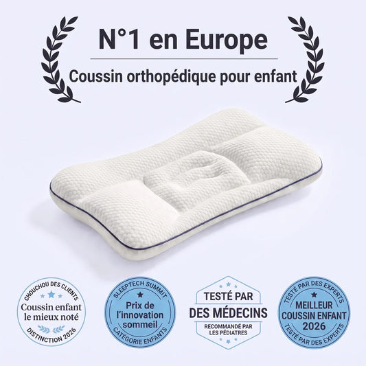 N°1 en Europe : coussin orthopédique pour enfant Fraisia, primé et recommandé par les pédiatres
