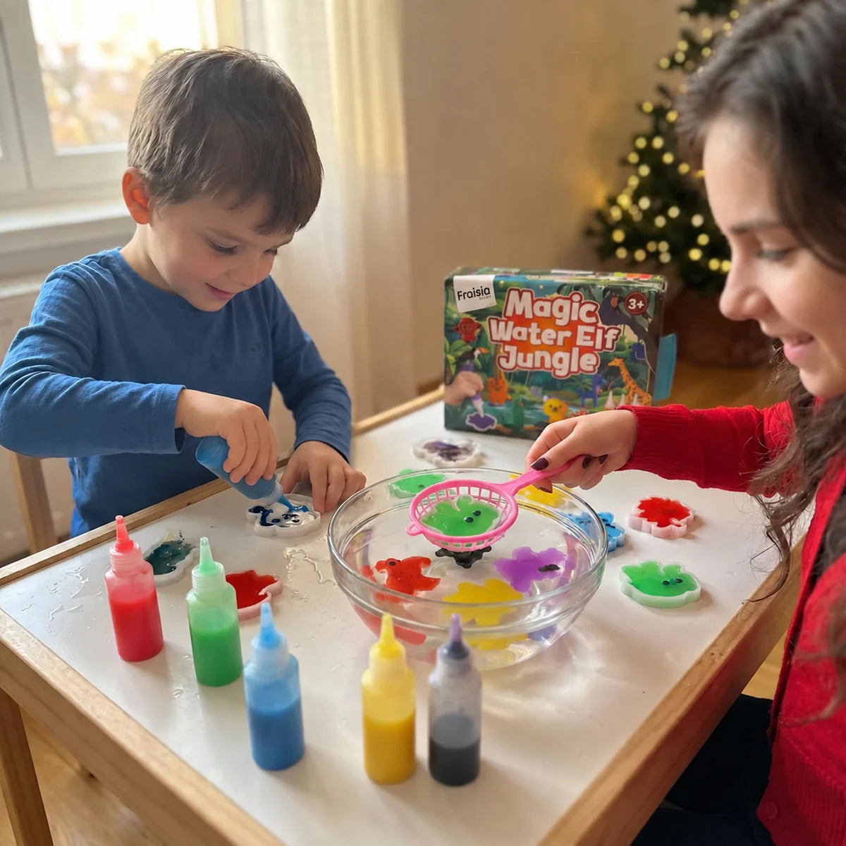 Moment créatif en famille avec le kit Magic Water Jungle