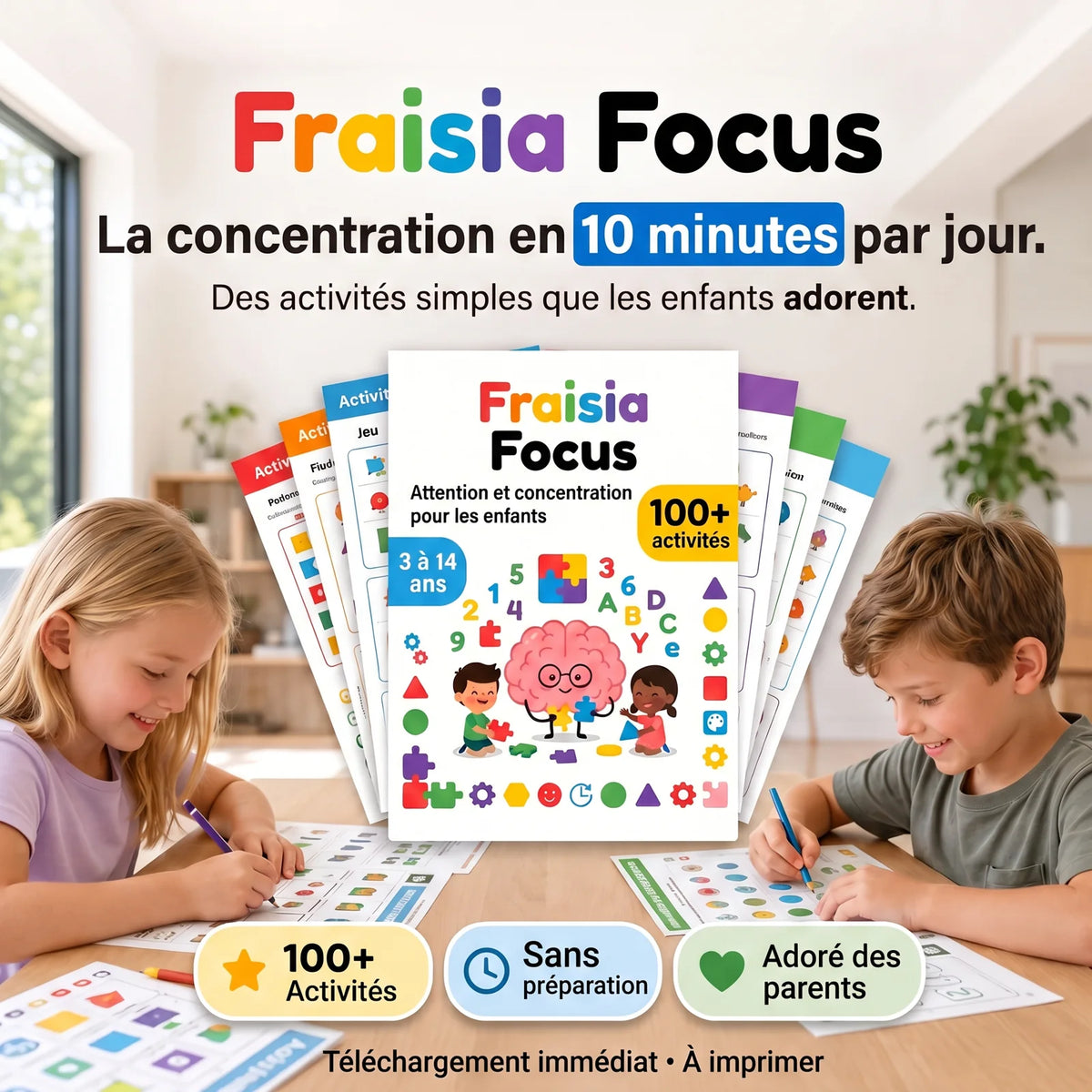 Fraisia Focus – 100+ activités imprimables pour la concentration