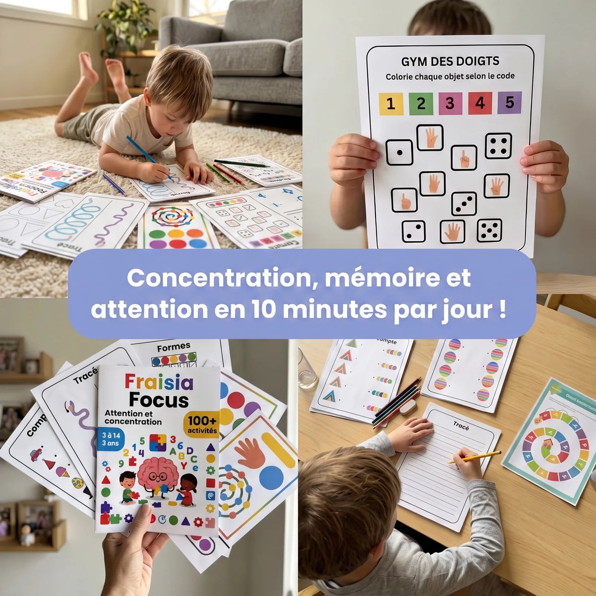 Fraisia Focus – 100+ activités imprimables pour la concentration