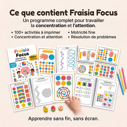Fraisia Focus – 100+ activités imprimables pour la concentration