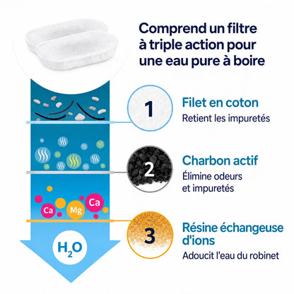 Filtre à triple action