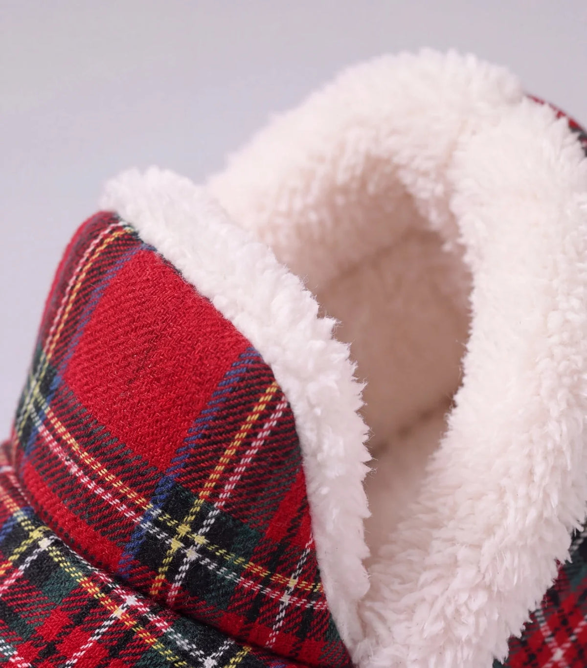 Pantoufles Nuage Enfant — Tartan rouge