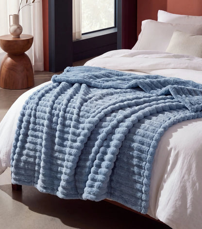 Plaid polaire Nuage — Bleu