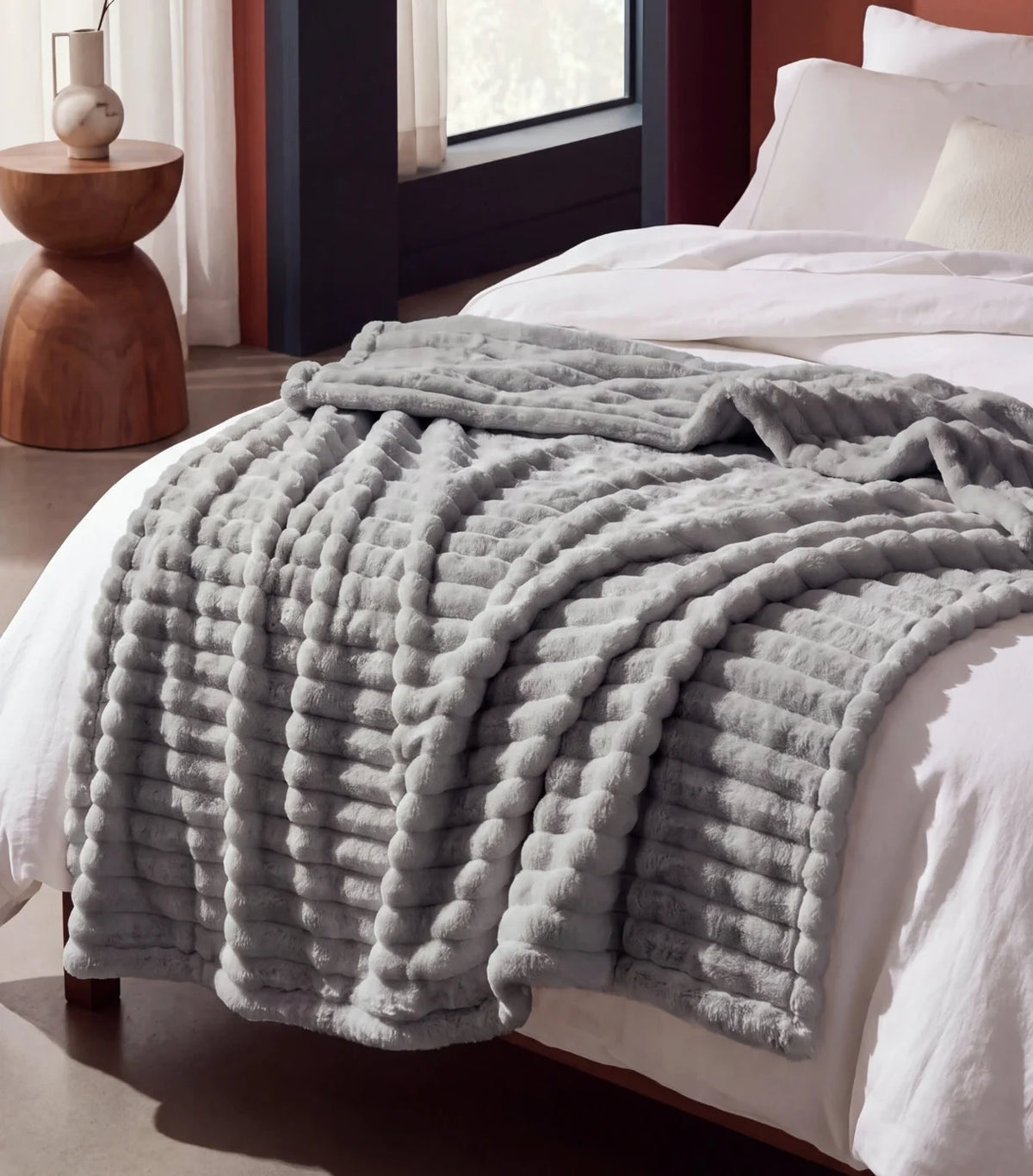 Plaid polaire Nuage — Gris