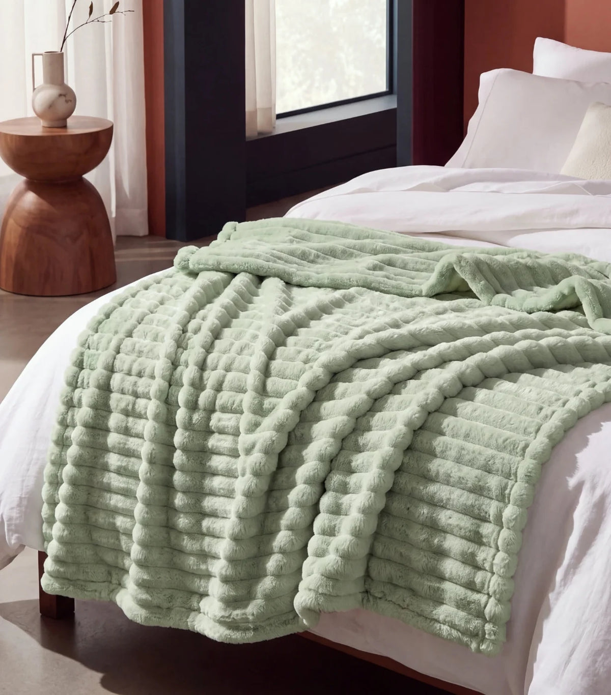 Plaid polaire Nuage — Vert