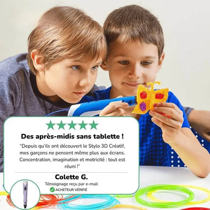 Avis client : des après-midis sans tablette avec le Stylo 3D Créatif