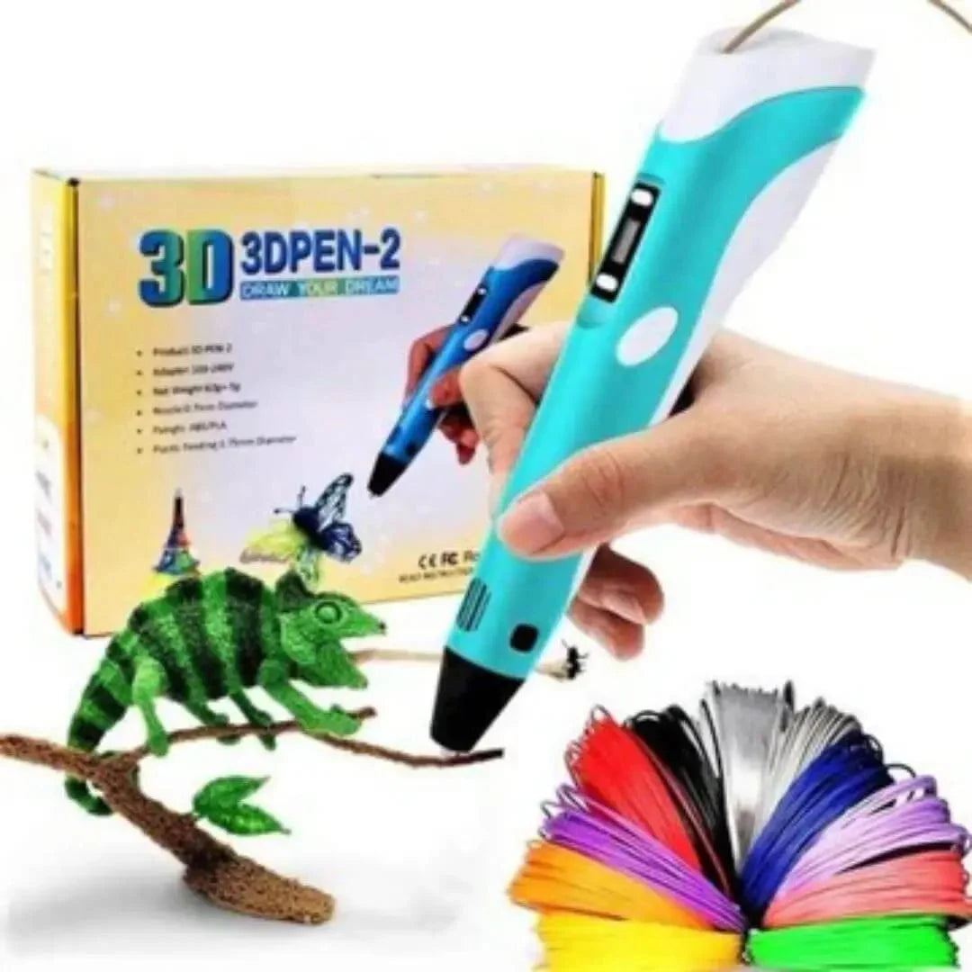 Stylo 3D Créatif, coffret et filaments colorés